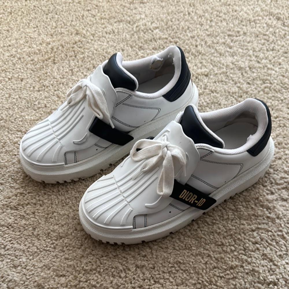 Dior White and Black Sneakers with Sleek Design